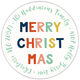 Colorful Merry Christmas Round Address Labels Image 2 of 2